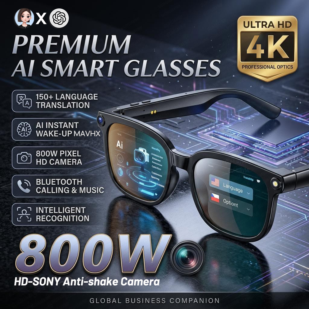 2026 4K 8MP Smart Glasses Men  - Smart Glasses Lens recension och pris