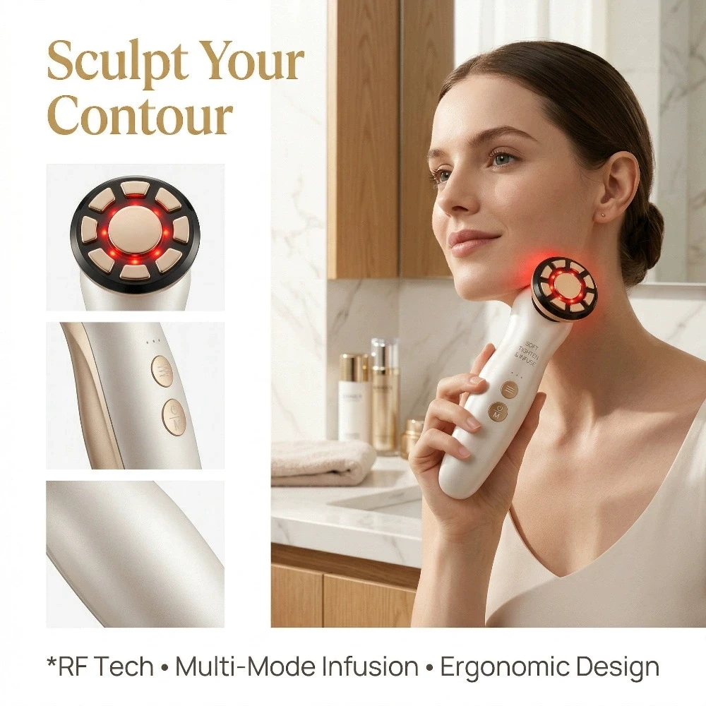 RF Facial Massager LED Light t - Galvanic Skin Sensor recension och pris