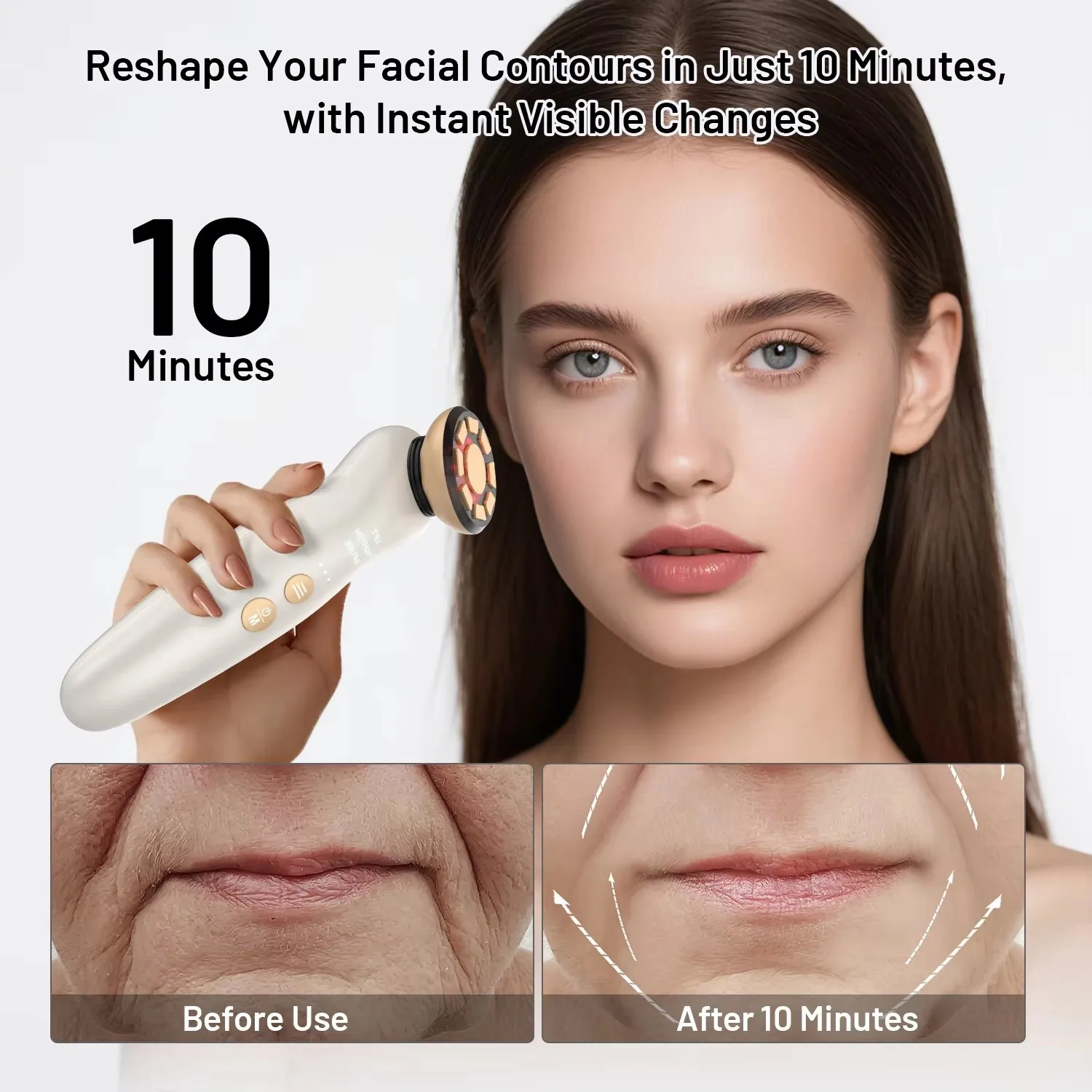 RF Facial Massager LED Light t - Galvanic Skin Sensor recension och pris