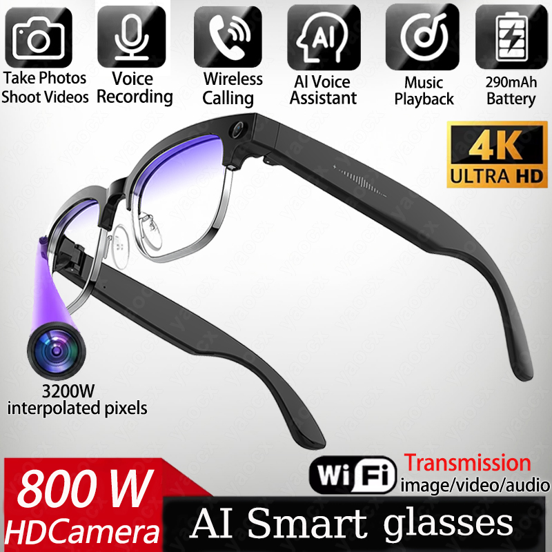 4K Smart AI Glasses 8MP Camera - Smart Glasses Lens recension och pris