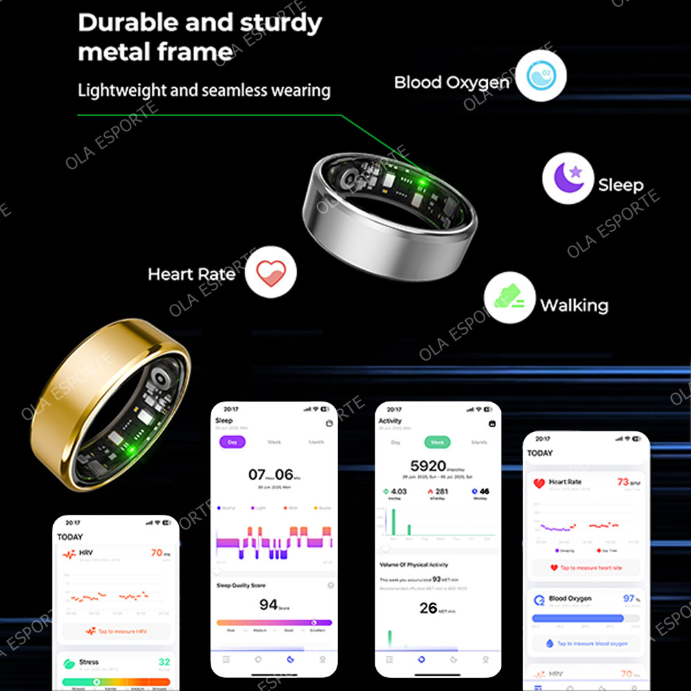 R09 Smart Ring Men Women with  - Temperature Ring Skin recension och pris