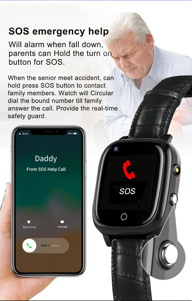 Elderly Smart Watch For Old Pe - Fall Detection Watch recension och pris