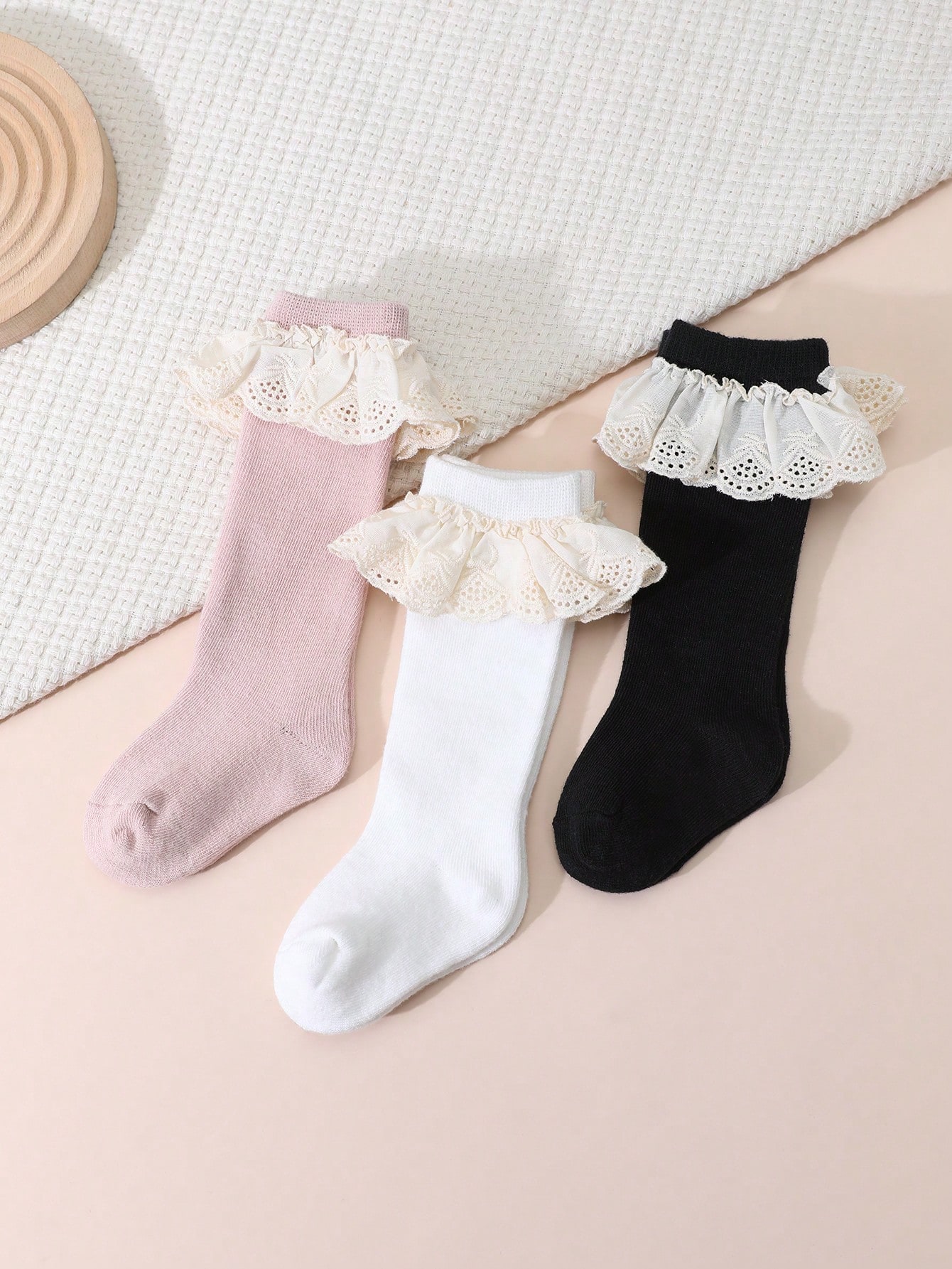 3Pairs Toddler Girls Lace Ruff - Baby Sock Oximeter recension och pris