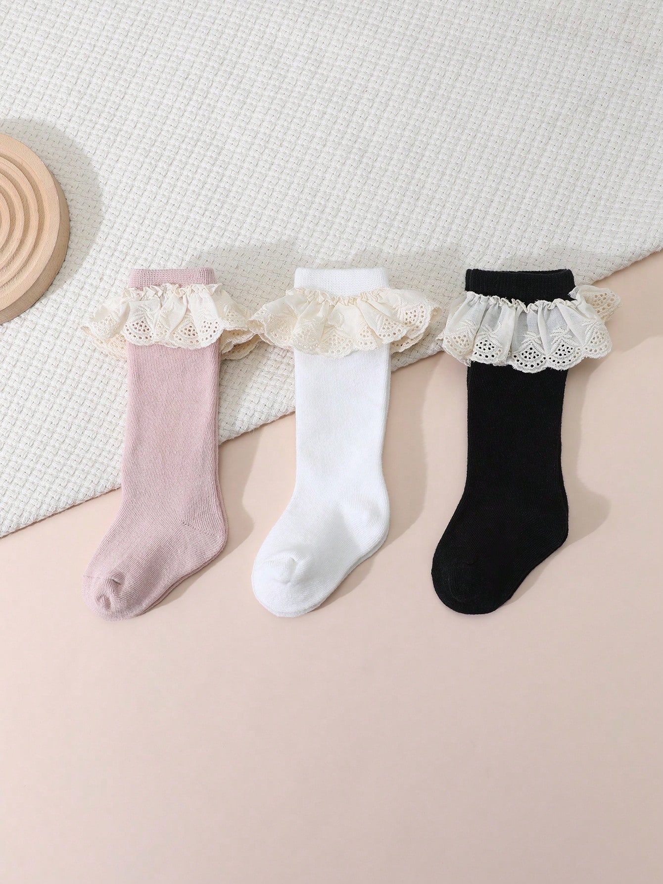 3Pairs Toddler Girls Lace Ruff - Baby Sock Oximeter recension och pris